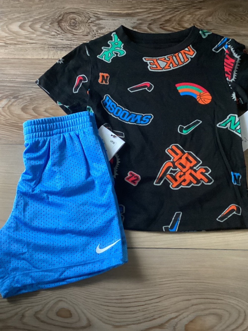 Nike Boys Tee & Shorts Outfit Size 3T Or 4T(NWT)